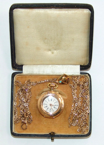 Damen taschenuhr gold 585 um - taschenuhr,