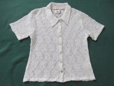 NEU! Chice Spitzen-Bluse von C&A, 1/2 Arm,Knopfleiste, Kentkragen,Gr.38/40, weiß