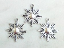 5x Anhänger Sonne 28x25mm