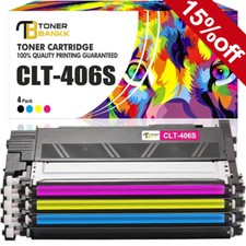 4 Toner für Samsung Xpress C410W C460W C460FW CLP-365 CLX-3300 CLX-3305 CLT-406S