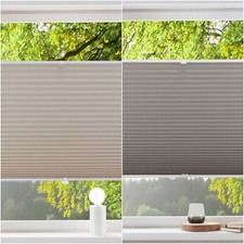 Plissee klemmfix ohne Bohren Easyfix Montage sand & taupe Licht & Sichtschutz LH