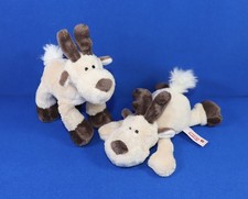 2x NICI RENTIER HANK Winter Elch beige braun 22 +16cm Weihnachtselch Weihnachten