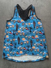 Halloween Tanktop Blau Selbstgenäht