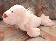 Nici Kuscheltier Seehund Heuler Robbe mit Fellkragen blau Flecken NEU! 38 cm