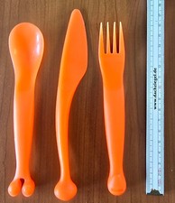 IKEA Kinderbesteck orange aus