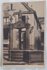 AK Gebweiler Elsass Brunnen Sirene am Dach Guebwiller Alsace