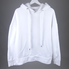 CLOSED Sweatshirt Hoodie Kapuze Weiß Offwhite Backprint Lila Gr. L