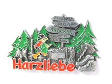 Harz Magnet Metall Harzliebe Brocken Seilbahn Hexentanzplatz Souvenir Germany