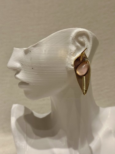 Blatt ohrstecker goldfarben - ohrstecker,