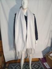 Damen Schal, Stola, Weiß, Gr