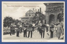 Radiumbad Oberschlema ca. 1928, Bergkapelle von Schneeberg spielt am Kurhaus