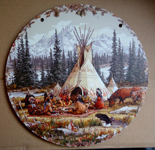 Retro Schild Indianer Schild