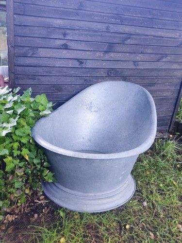 Antike zink sitzbadewanne - zink,