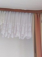 Vorhang Fertiggardine Weiß Blumenfenster Mile Bjacquard Stores H-30 B-450