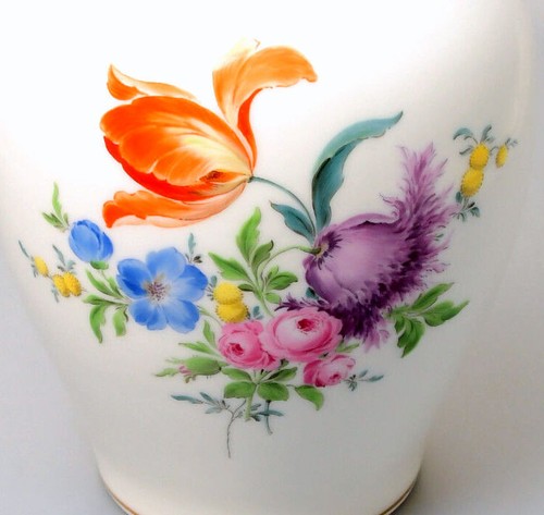 Vase meissen blumenmalerei - vase,