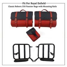 Leather Red & Black Pannier