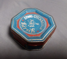 alte Blechdose Stecknadeldose Hirsch Stahlstecknadeln No. 6 Stecknadeln 8-eckig