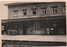 Foto Bahnhof STADT WEHLEN (Sächsische Schweiz) DDR ~1955, 7x10cm, echt