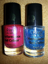 Harald Glööckler Rival de Loop 2x Nagellack Pink + Glitzer Blau