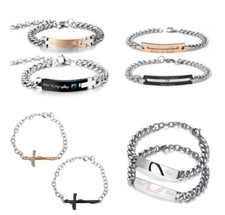 2x EDELSTAHL PARTNER ARMBAND