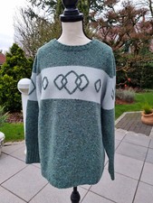 Edler Damen-Pullover, Retro-Stil, LE TRICOT PERUGIA, Gr. L, grün, mit Kaschmir