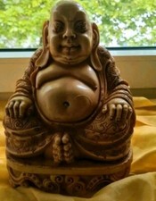 Vintage sitzender  Buddha Kunstharz 