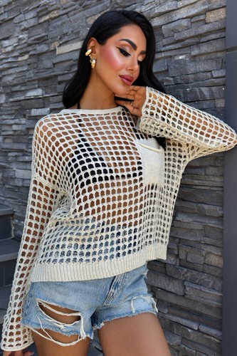 Damen strickpullover weiß - damen, mit
