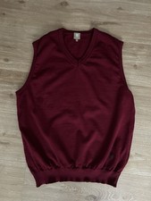 *NEU* März Herren Weste Pullunder Strickweste rot Gr. 52 / L  Merinowolle