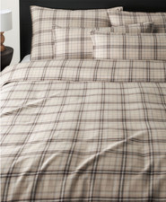 Karierter Flanell-Bettdeckenbezug Macy, 1-tlg., 155 x 220 cm & 50x80 cm