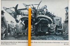 Motorpflug Fowler 1929 Traktor Schlepper Raupe Kette Pflug Maschine Technik 1098