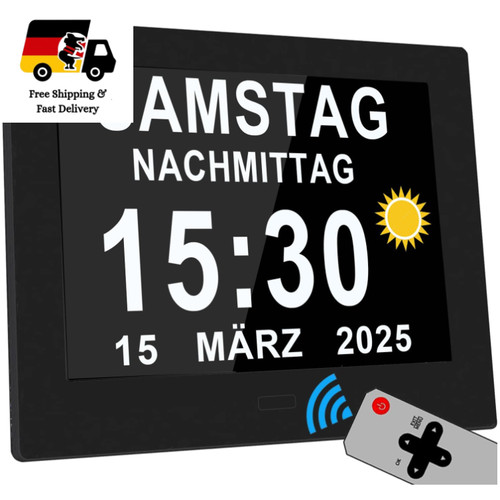 Digitaluhr zoll mit - 8,