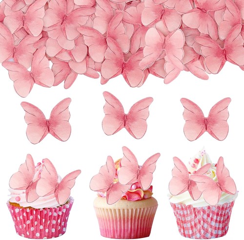 Tortendeko schmetterlinge rosa - tortendeko,