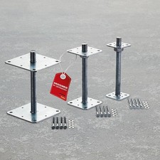 Pfostenträger Stützenfuß Pfostenhalter Pfostenanker M24 Stahl verzinkt SOTECH