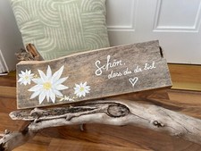 Willkommen Schild auf Holz