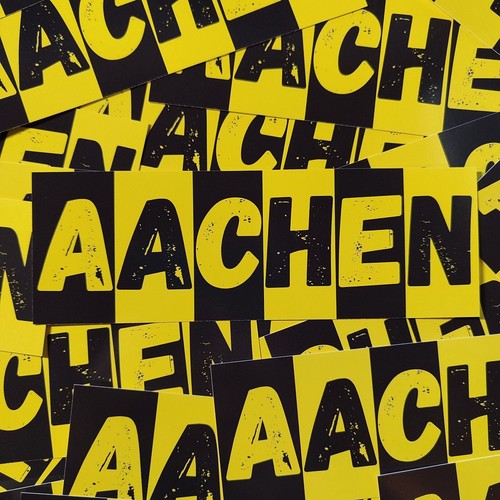 100x aachen aufkleber sticker - 100x,