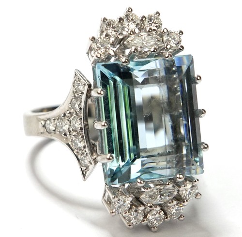 Ring weißgold aquamarin - weißgold, 11