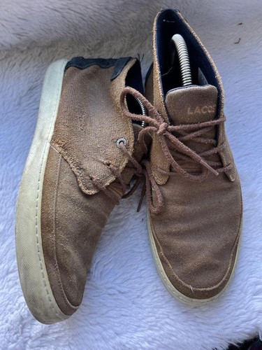 Men lacoste boots brown suede - men,