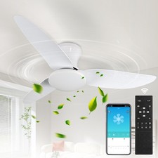 LED Deckenventilator Deckenleuchte Fan mit Ventilator Leise Beleuchtung Dimmbar