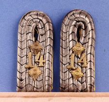 Paar Schulterklappen Preussen  Artillerie Regiment 14 Hauptmann