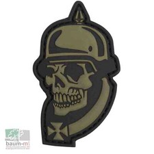 3D Patch WW I Skull grün