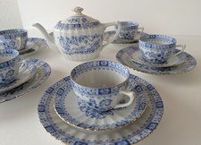 Seltmann Weiden China Blau Teeservice für 6 Personen