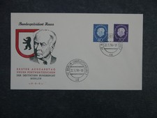 BERLIN -Ersttagsbrief/Schmuckumschlag-FDC Mi-Nr.185-6 Freimarken-Heuss M€ 100,00