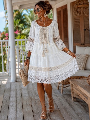 Boho spitzenkleid damen - boho,