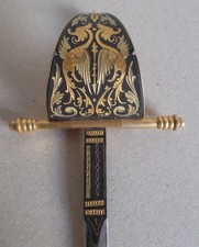 Brieföffner in Degenform Toledo, Blattgoldauflage, Handarbeit, Brieföffner,top!