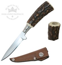 kleines Trennmesser Trachtenmesser mit Hirschhorn-Griff