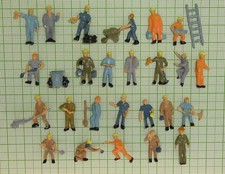 Figuren für Spur H0 (25 Arbeiter Bauarbeiter) Versand Frei!  E082