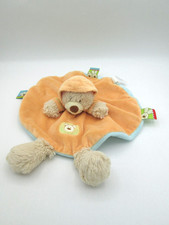 * Schmusetuch Schnuffeltuch - C & A / Nicotoy Bär Teddy orange blau ca.25cm