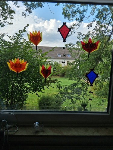 Fensterbilder herbst drachen - herbst,