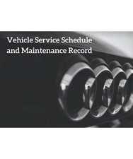 Vehicle Service Schedule and Maintenance Record: Replacement Service History Boo