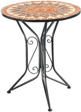 Metalltisch Mosaiktisch Gartentisch Balkontisch  mit Mosaik aus Metall
